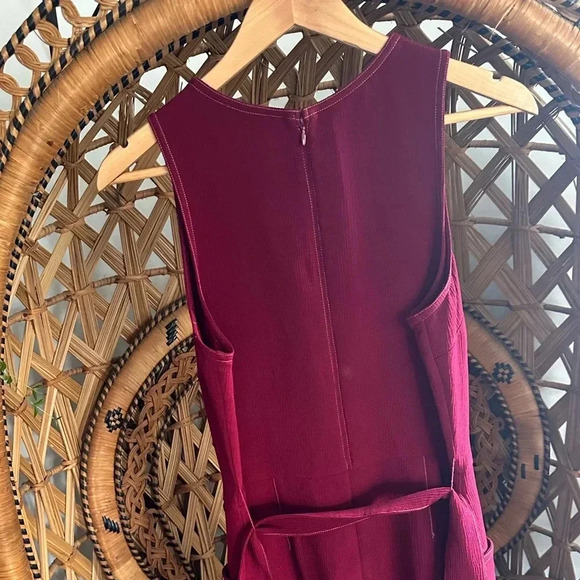 Anthropologie Greylin Colleen Stitched Jumpsuit in Maroon/Burgundy. - Picture 8 of 11
